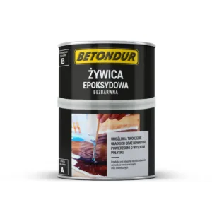 BETONDUR Żywica Epoksydowa Bezbarwna + Utwardzacz 800g Gładka Powłoka