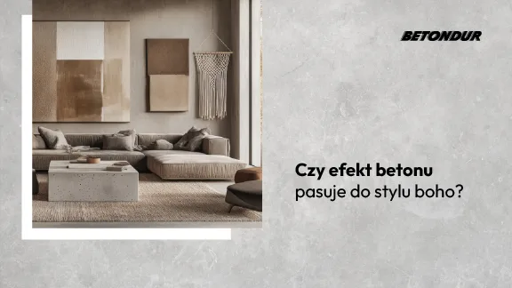 Czy efekt betonu pasuje do stylu boho?